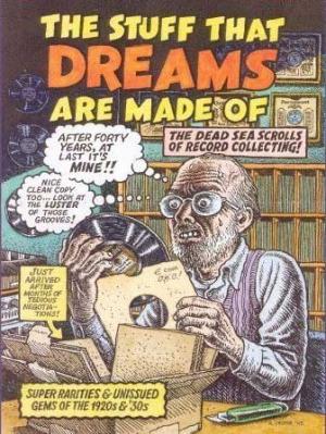 Robert Crumb's sleeve art for The Stuff That Dreams Are Made Of, a compilation of early blues and country music (Yazoo Records)