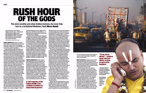 Meera Nanda's spread from the March/April 2008 issue of New Humanist