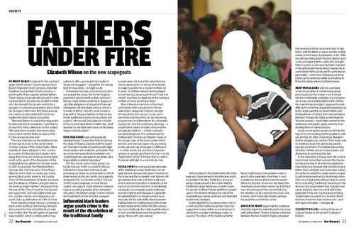 Elizabeth Wilson's spread for New Humanist, September/October 2008