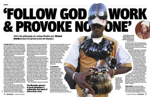 Richard Dowden's spread from New Humanist, September/October 2008