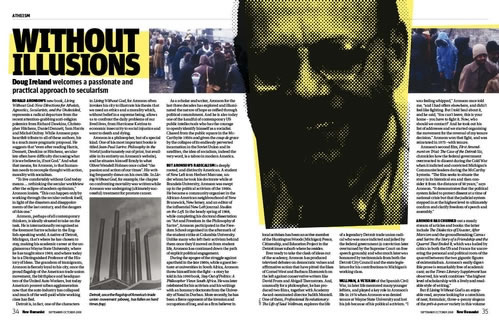 Doug Ireland's spread from New Humanist, September/October 2008