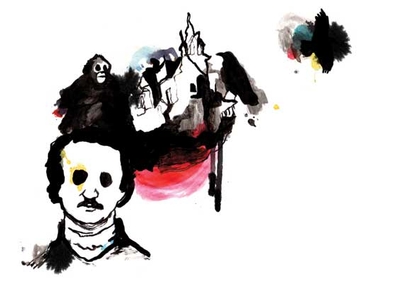 Sophie Kern's Poe illustration for New Humanist, May/June 2009