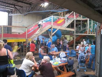 The rainbow slide at Noah's Ark Zoo Farm