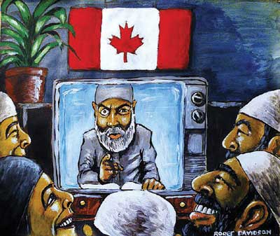 Roger Davidson's illustration for his Jihad Jokes piece