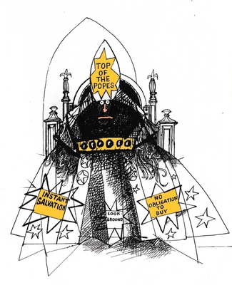 Ralph Steadman's Pope blessingillustration for New Humanist, Sep/Oct 2010