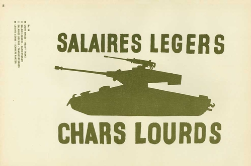 'Light wages, heavy tanks': poster from Paris '68