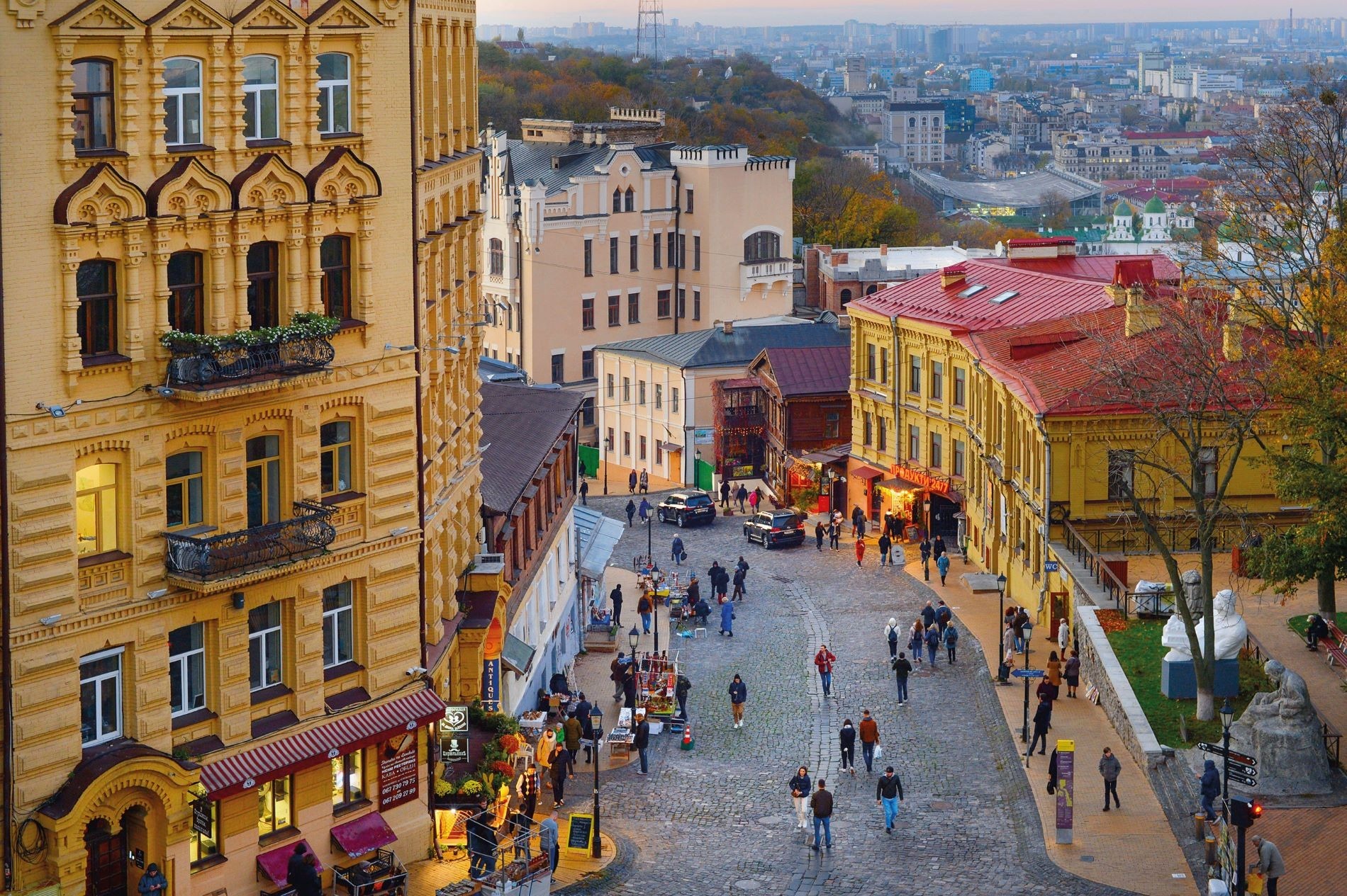 A street in Kyiv, Ukraine before the war. Credit: Alamy A street in Kyiv, Ukraine before the war