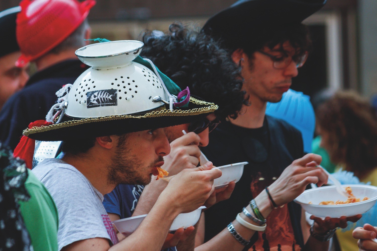 Pastafarians gather for a “stand-in” in Turin, 2015 Pastafarians gather for a “stand-in” in Turin in 2015