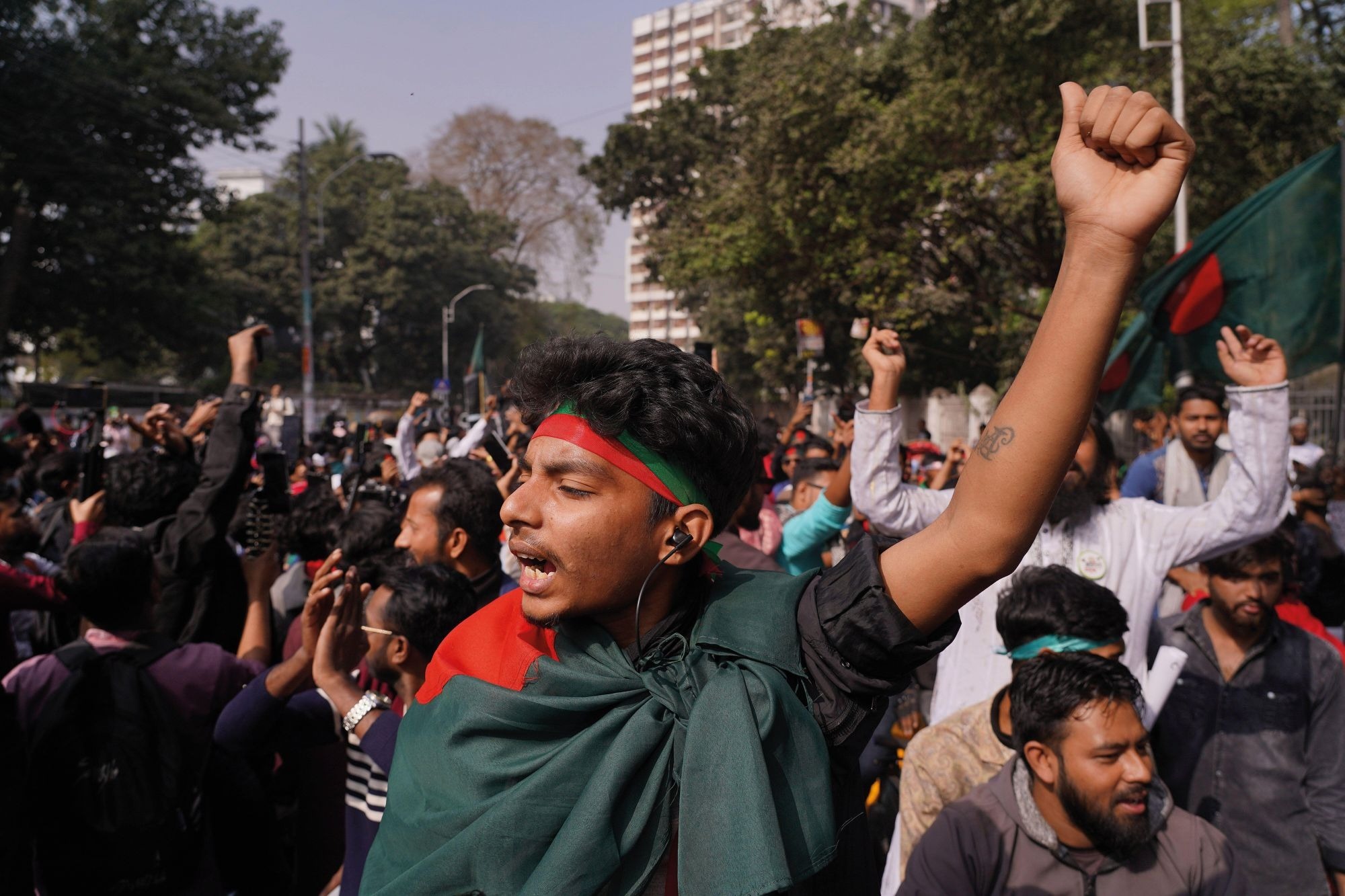 Photo credit: Zuma Press, Inc./Alamy Live News Students protest in Bangladesh
