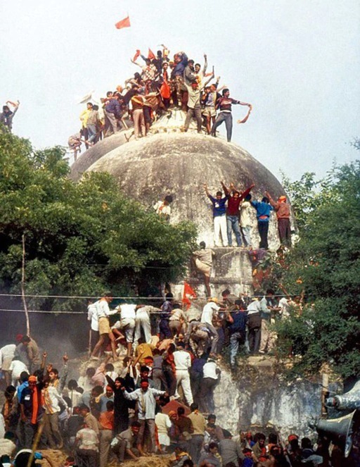 Babri Masjid demolition, 1992. Image: Ayman Aumi Babri Masjid demolition, 1992