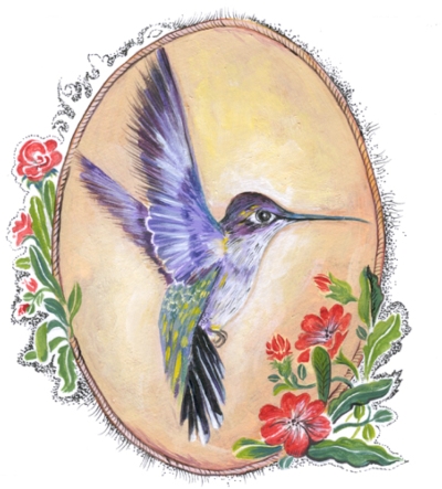 Bee Hummingbird by Golbanou Moghaddas