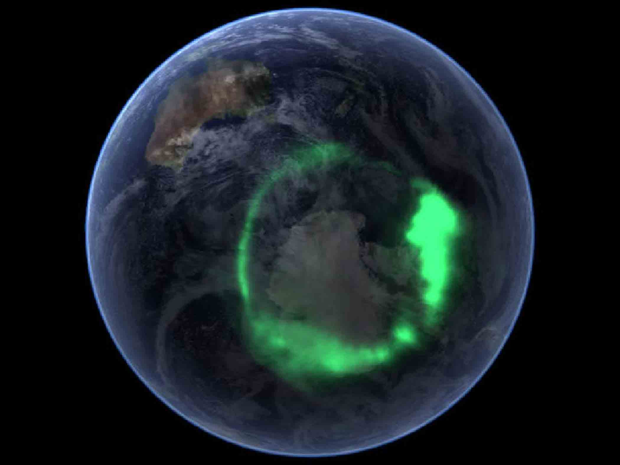 Aurora as seen from space Aurora as seen from space