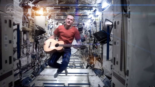 Commander Chris Hadfield performs David Bowie's Space Oddity Chris Hadfield
