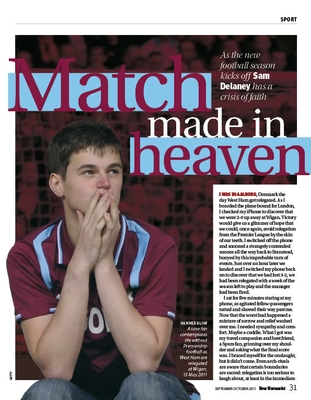 Sam Delaney's page in New Humanist, September/October 2011