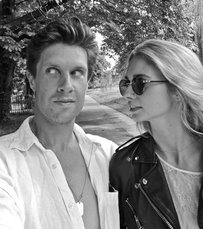 Dominic Hilton and his fiancee