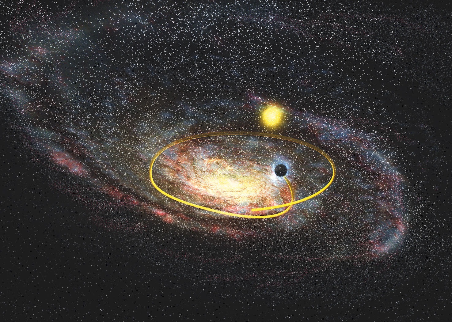 A black hole hurtles across the Milky Way
