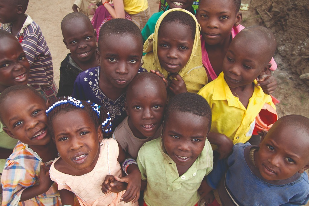 Students at one of Uganda's humanist schools. Credit: Andrew West A crowd of young pupils at a humanist school in Uganda look up to the camera