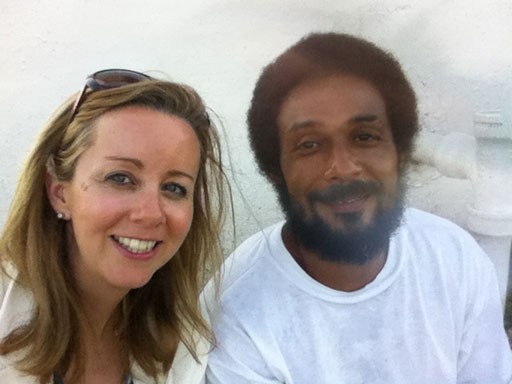 Joanna Jepson with one of Angola's lifers Joanna Jepson and prisoner