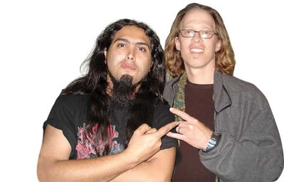 Mark LeVine with Ali Azheri from Iranian metal band Arthimoth