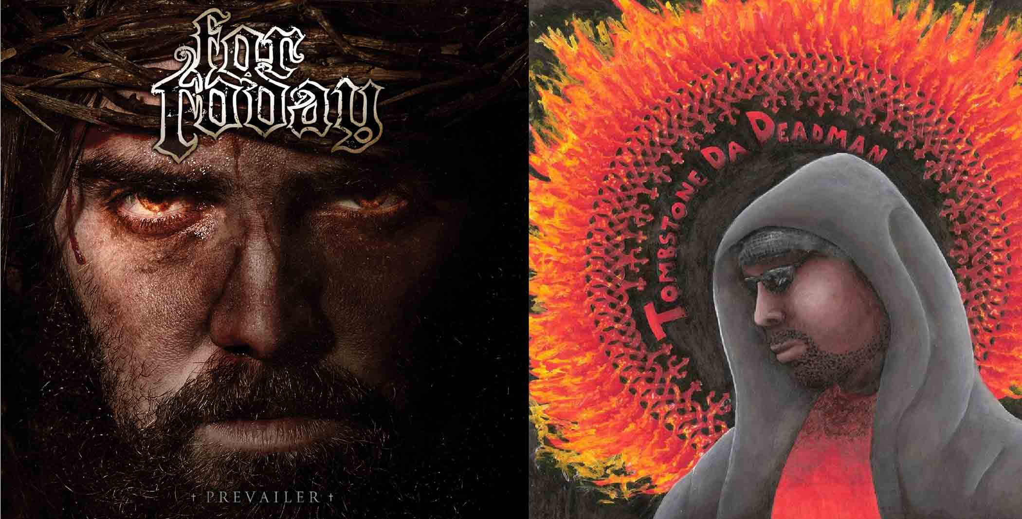 Christain metalcore meets rationalist rap: For Today's EP Prevailer (left) and Tombstone Da Deadman's album Damned Metalcore and rap