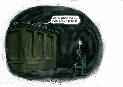 Martin Rowson's illustration for denial piece