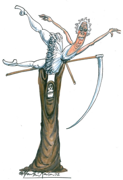 Laurie in a tutu by Martin Rowson