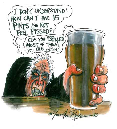 Laurie and paint by Martin Rowson