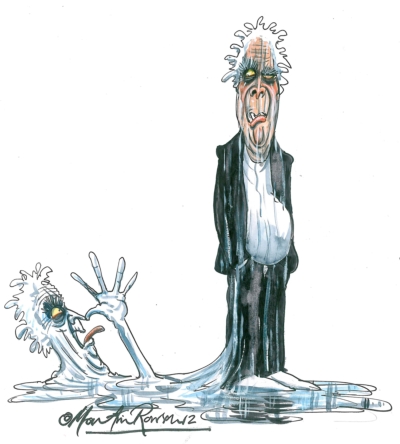 Laurie leaking by Martin Rowson