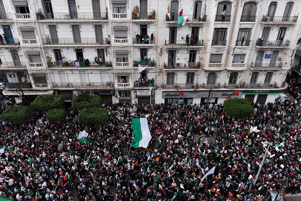 Algerians protest against President Abdelaziz Bouteflika’s bid for a fifth mandate. Algiers, March 2019