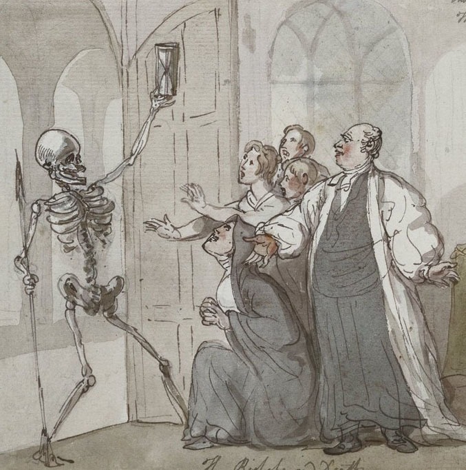 'The Bishop and Death' by Thomas Rowlandson The Bishop and Death by Thomas Rowlandson
