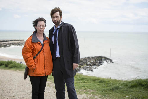 Olivia Colman and David Tennant in ITV's Broadchurch. Broadchurch