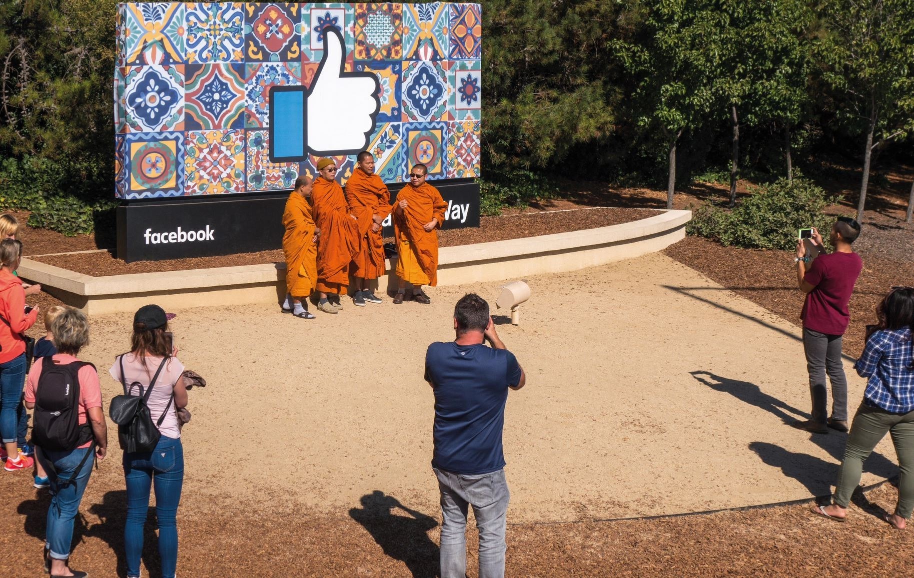 Buddhist monks at Facebook