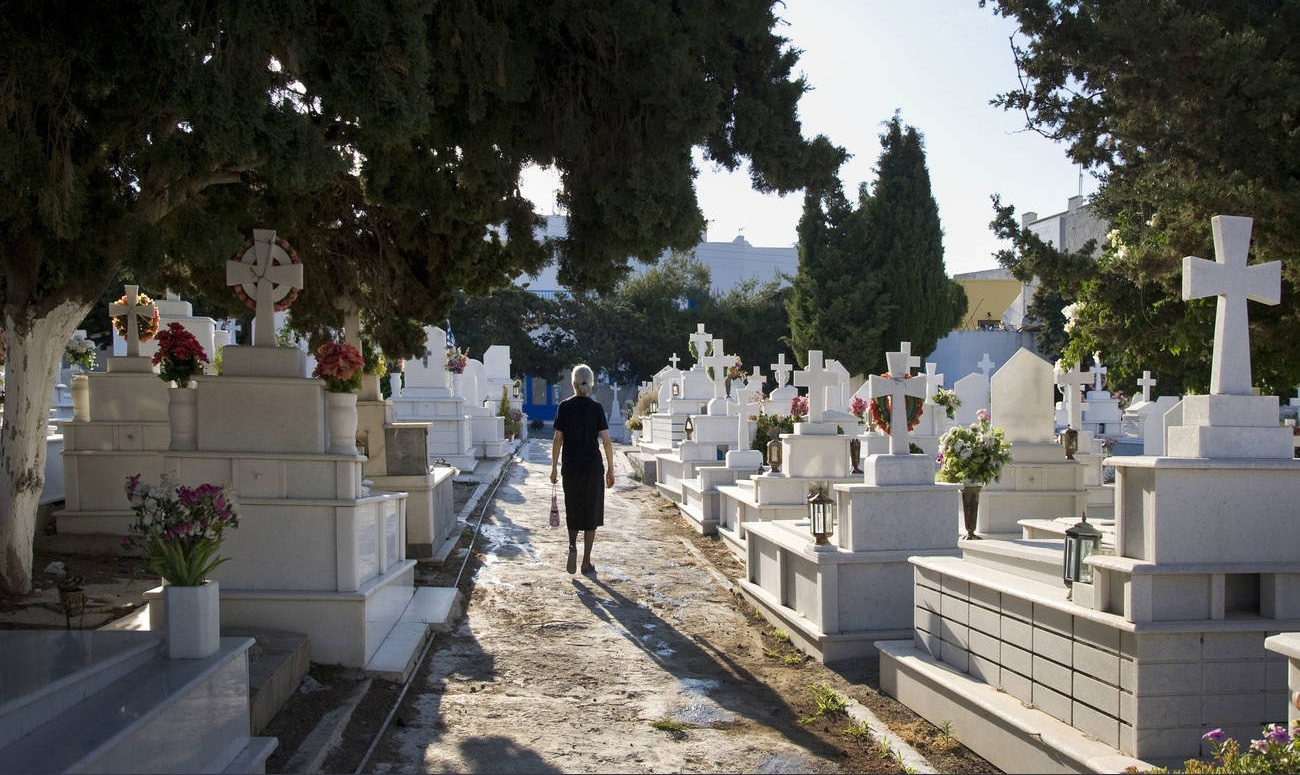 A cemetery in Naxos, Greece A cemetery in Naxos
