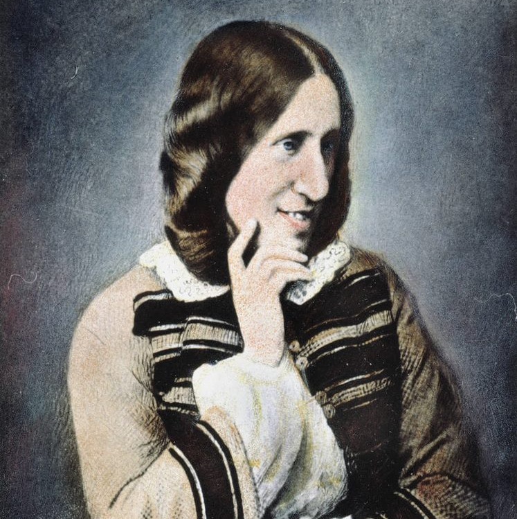 A photograph of George Eliot, 1858 George Eliot, 1858