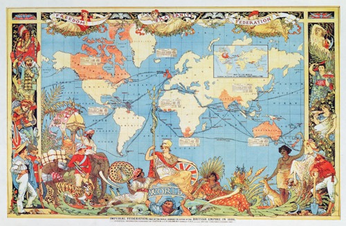 The British Empire – and the people who lived under British rule – as seen by the Imperial Federation in 1886 Map