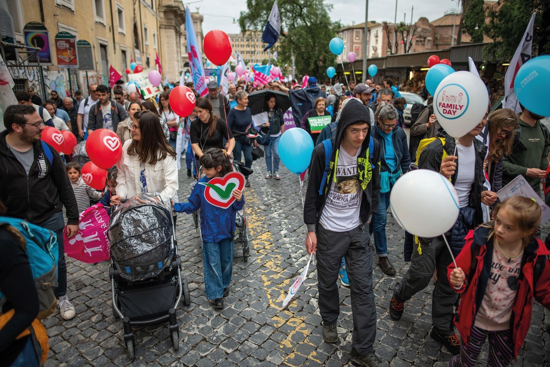 A demonstration organised by Pro Vita & Famiglia in Rome in May. Credit: Alamy A demonstration organised by Pro Vita & Famiglia in Rome in May