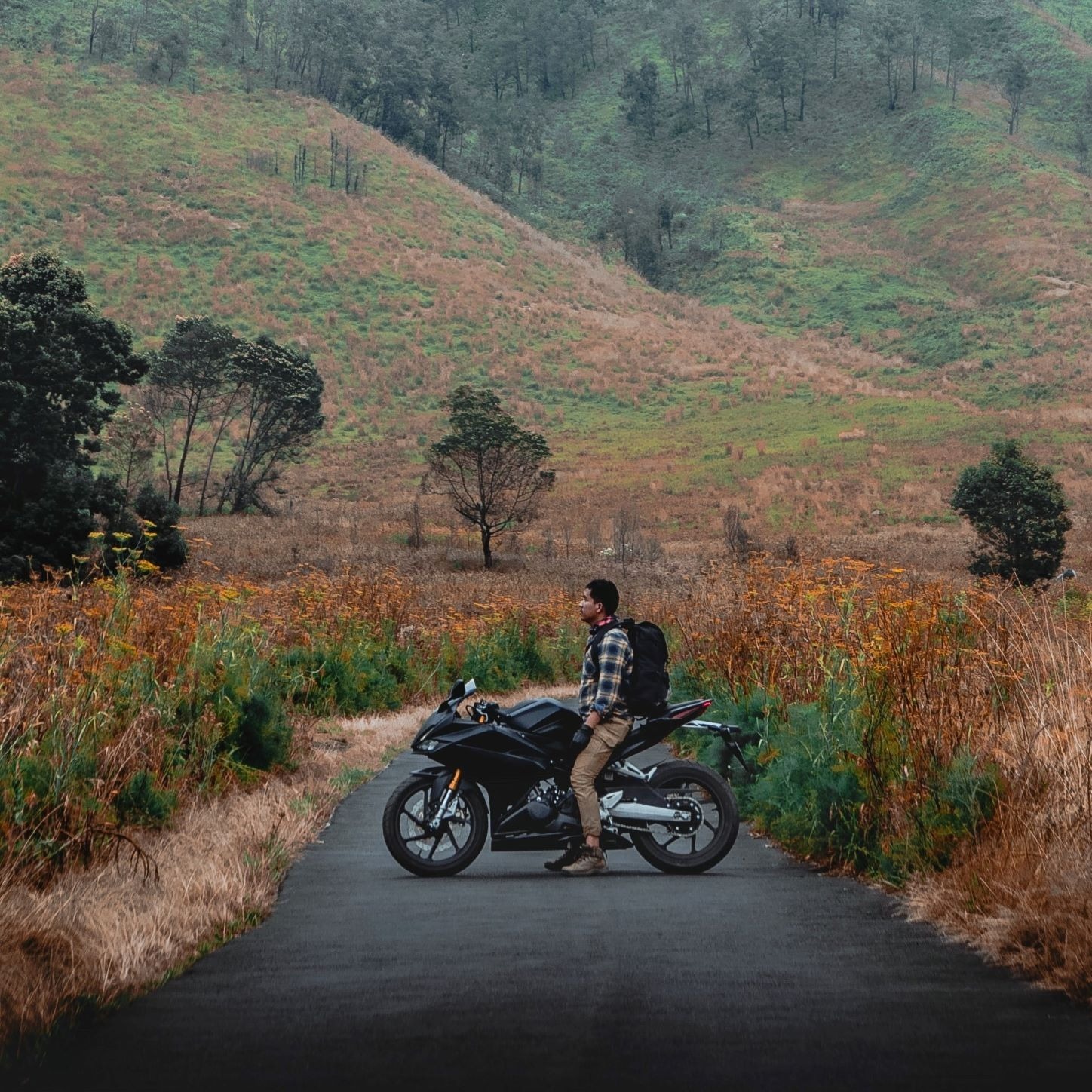 Robert Pirsig's 1974 bestseller continues to serve as a gospel for long-distance bikers A man on a motorbike in the mountains