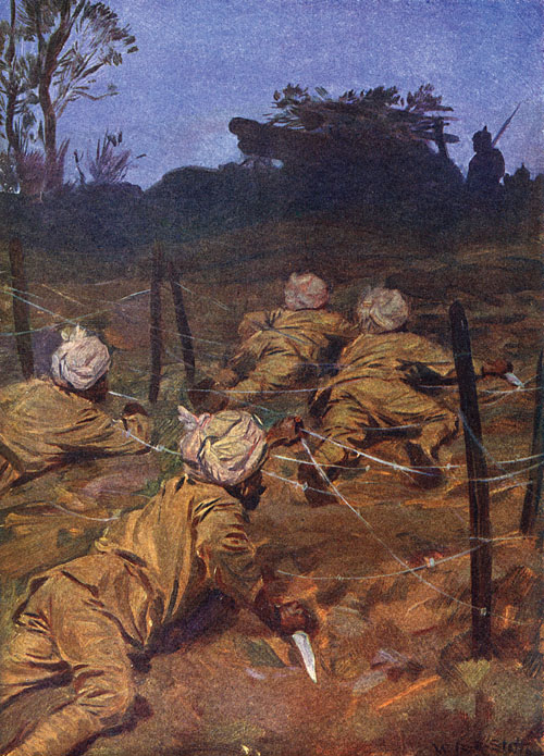 Sikh soldiers in France during the First World War.