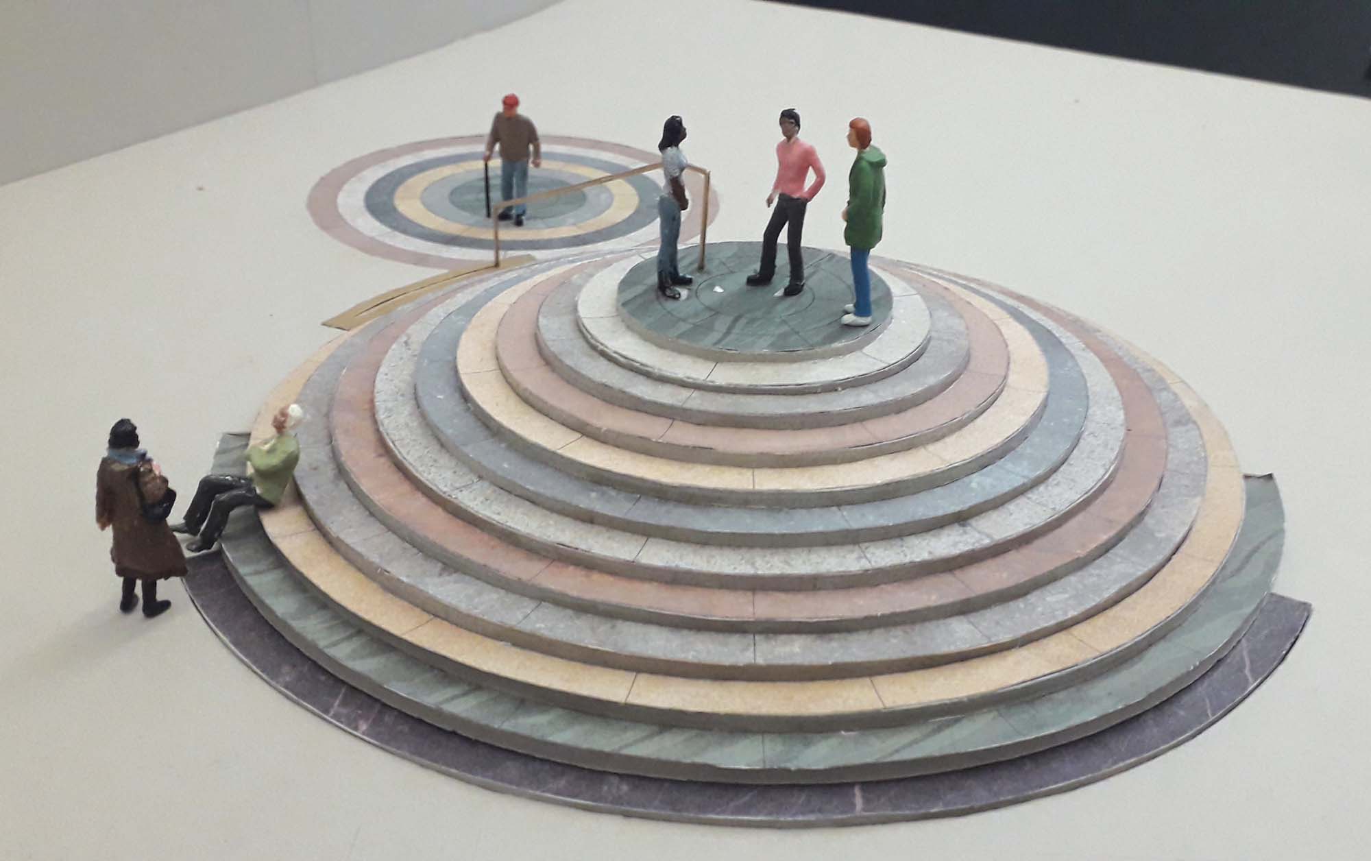 A model of Jeremy Deller’s public memorial, to be unveiled in Manchester this year Peterloo Jeremy Deller memorial