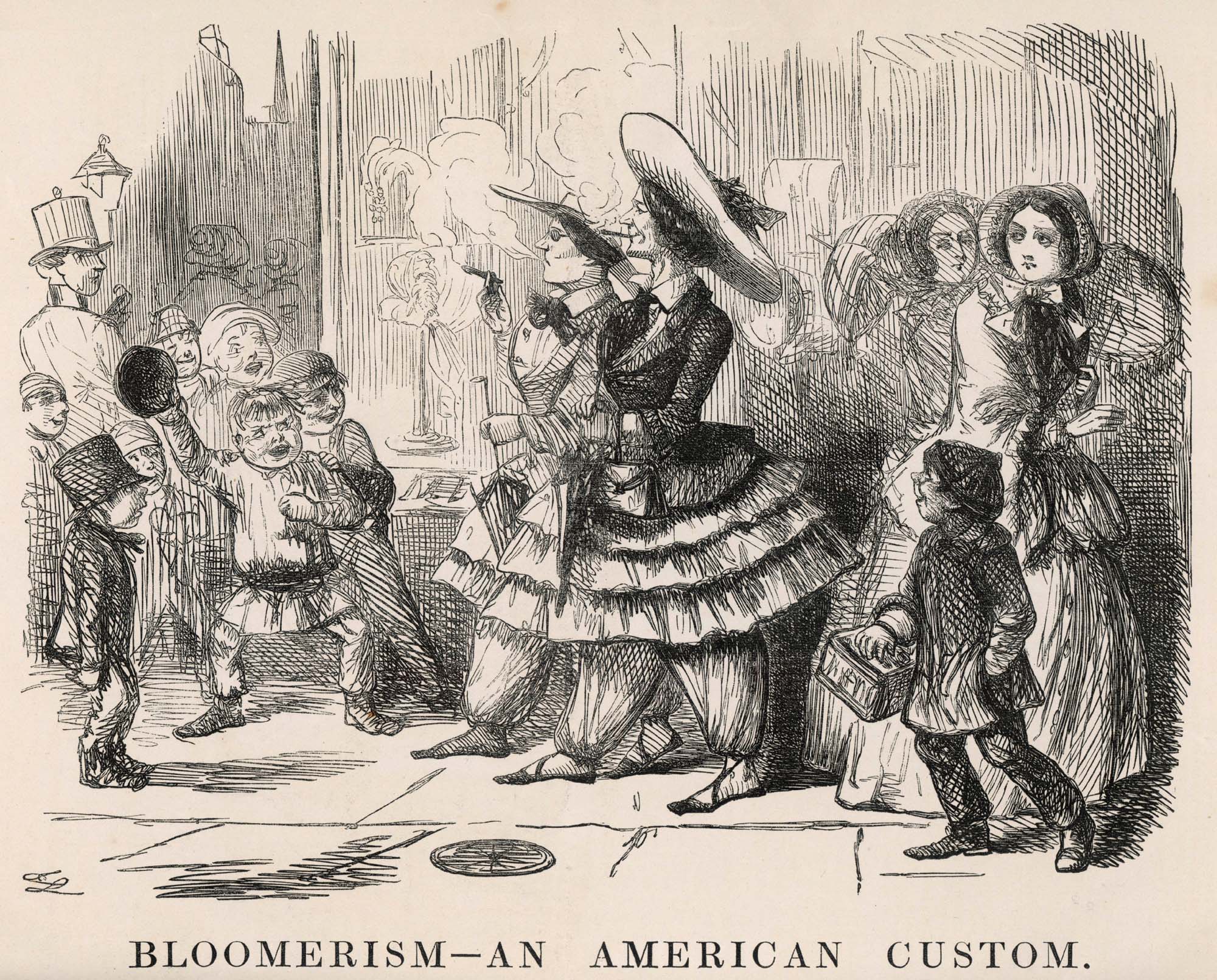 How Britain’s “Punch” magazine in the 1850s saw the new trend in women’s fashion How Britain’s “Punch” magazine in the 1850s saw the new trend in women’s fashion