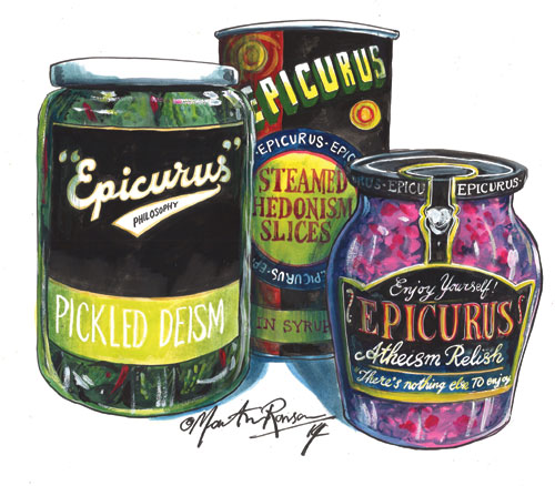 Martin Rowson Epicurus illustration