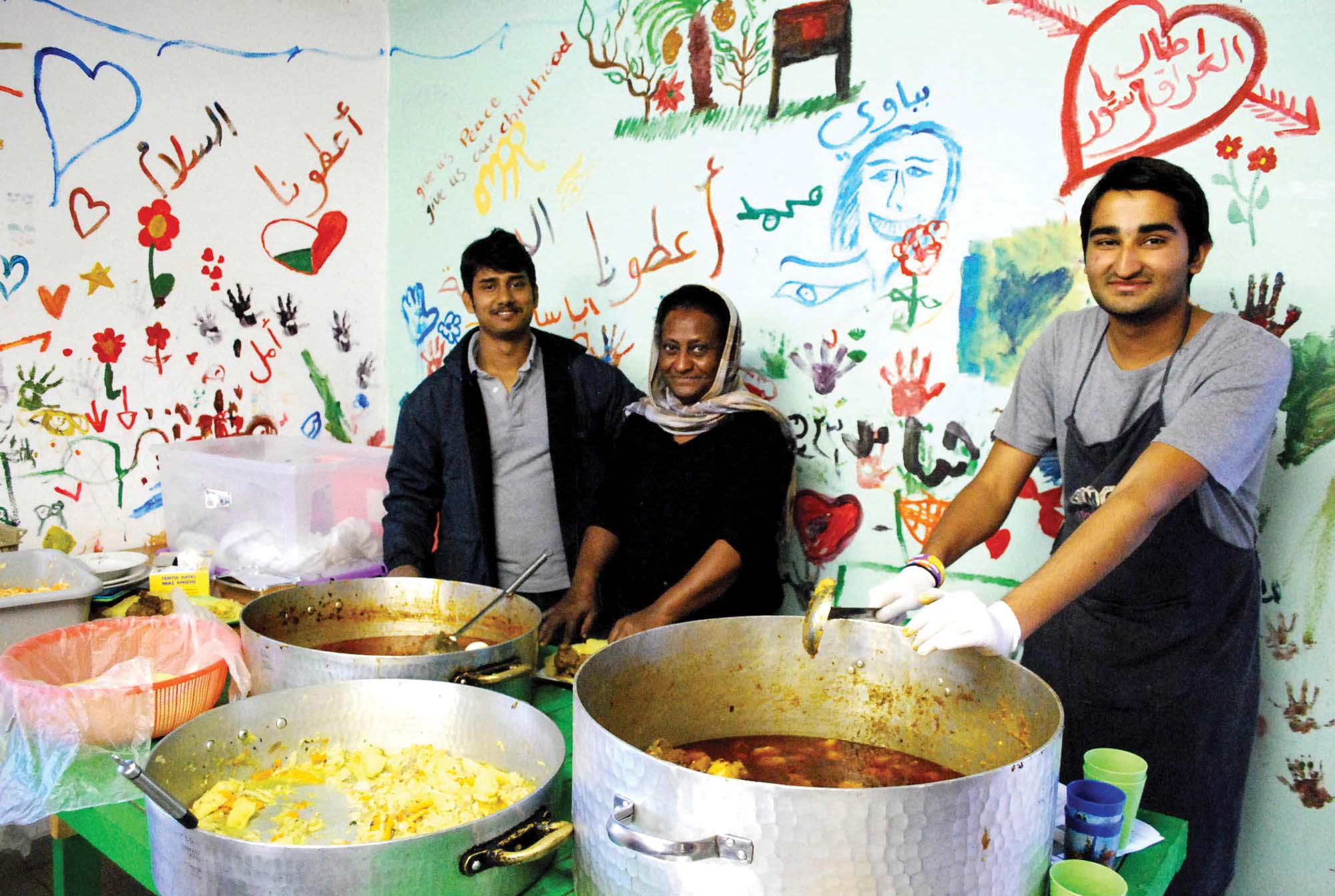 Making dinner in Pikpa refugee camp thornhill