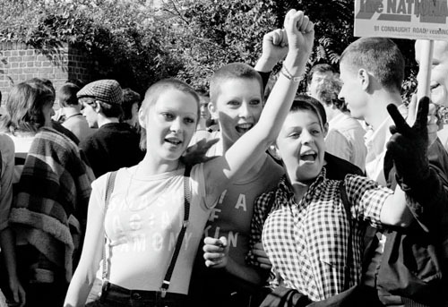 Young far-right supporters in the 1970s, photographed by anti-fascist activist Vron Ware Ware