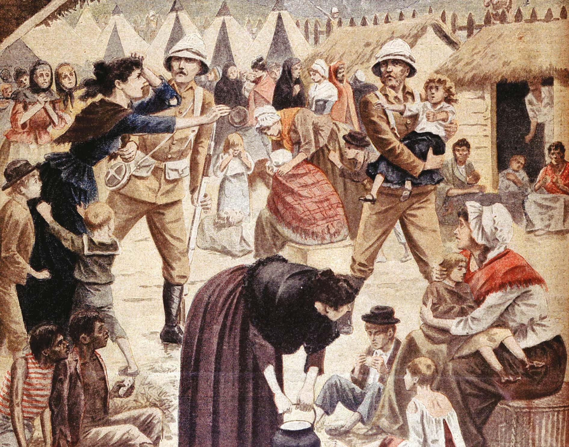 Boer women and children in a British concentration camp in the Transvaal Boer women and children in a British concentration camp in the Transvaal